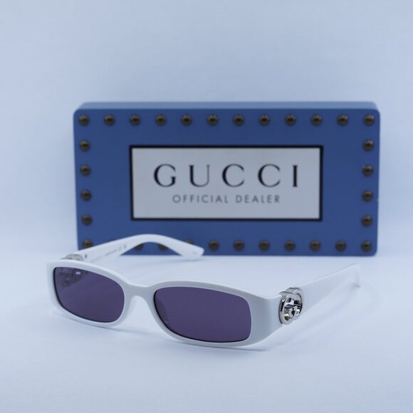 Final Price! Gucci GG1661S 003 White Grey Sunglasses